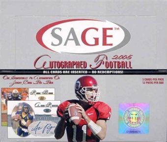 2005 Sage Autographed Football Box