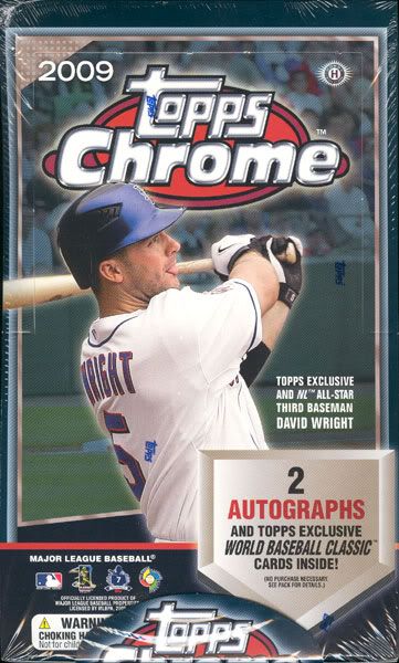 2009 Topps Chrome Baseball Hobby Box