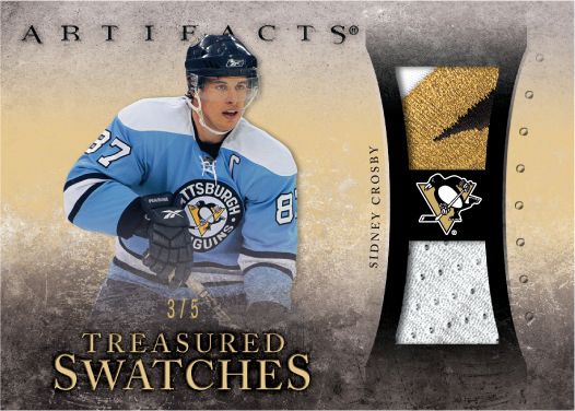 10/11 UD Artifacts Treasures Swatches Sidney Crosby Gold Parallel Jersey Card