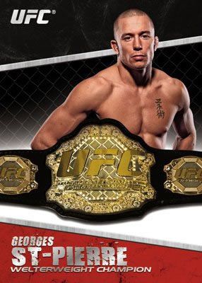 2011 Topps UFC Title Shot George St Pierre Replica Belt Insert Card