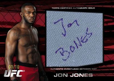 2011 Topps UFC Title Shot Jon Jones Fight Mat Autograph #AJMR3