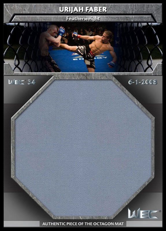 2011 Topps UFC Title Shot Urijah Faber Jumbo Mat Relic Box Topper Card