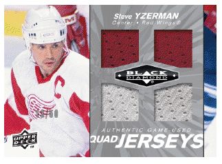 2010/11 Black Diamond Hockey Steve Yzerman Quad Jersey Card