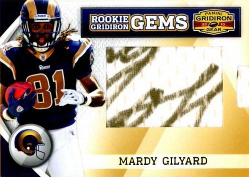 2010 Panini Gridiron Gear RC Hidden Gems Mardy Gilyard Autograph Card
