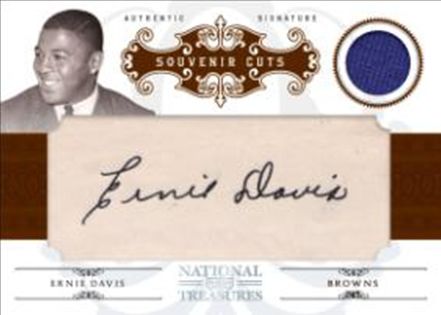 2010 Panini National Treasures Ernie Davis Jersey Autograph Card