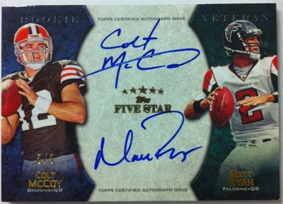 2010 Topps Five Star Colt McCoy Matt Ryan Dual Autograph Card #5/5