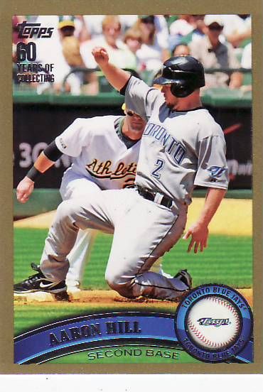 2011 Topps Series 1 Aaron Hill Gold Card