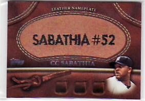 2011 Topps CC Sabathia Glove Leather