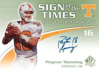 2010 Upper Deck UD SP Authentic Sign of the Times Peyton Manning Autograph