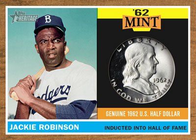 2011 Topps Heritage Jackie Robinson '62 Mint Coin Card