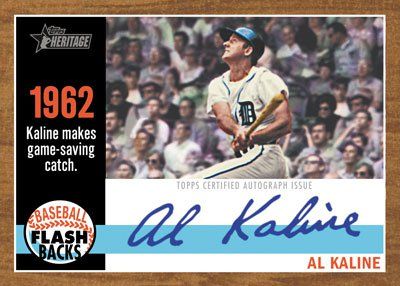2011 Topps Heritage Flashbacks Autograph Al Kaline Card