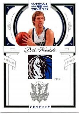 2009/10 Panini National Treasures Dirk Nowitzki Century NBA Logo Prime Jersey
