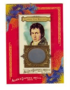 2010 Topps Allen and Ginter Beethoven 1/1 DNA Relic Hair Card
