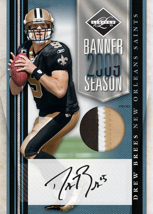 2010 Panini Limited Drew Brees Banner Season Prime Jersey Card