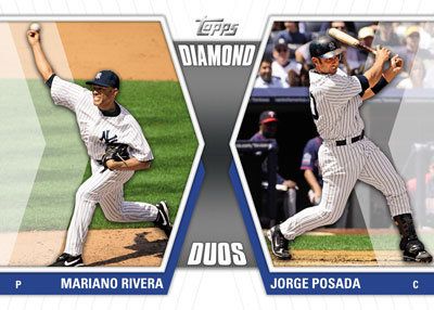2011 Topps Diamond Duos Mariano Rivera Jorge Posada Insert Card