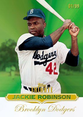 2011 Topps Tribute Jackie Robinson Green Parallel Base Card