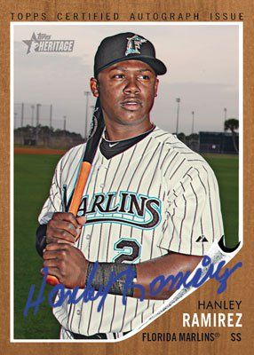 2011 Topps Heritage Hanley Ramirez Real One Autograph Card