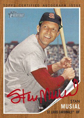 2011 Topps Heritage Stan Musial Real One Autograph Card