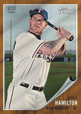 2011 Topps Heritage Baseball Josh Hamilton Base Card