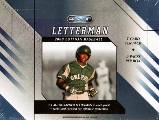 2008 Razor Letterman Baseball Box