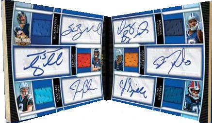 2010 Topps Triple Threads Double Combo Six Jersey Auto Book Card