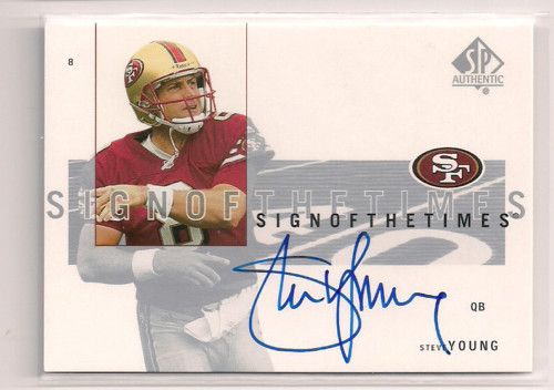 2001 Sp Authentic Sign of the Times Steve Young Autograph