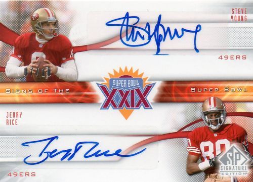 2009 Upper Deck Signs of the Super Bowl Jerry Rice/Steve Young