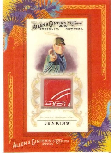 2010 Topps Allen & Ginter Baseball Avery Jenkins Framed Disc Golf Relic Card