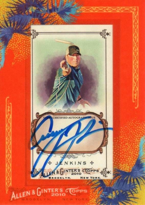 2010 Topps Allen & Ginter Baseball Avery Jenkins Framed Autograph Card