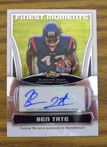 2010 Topps Finest Moments Ben Tate Autograph 