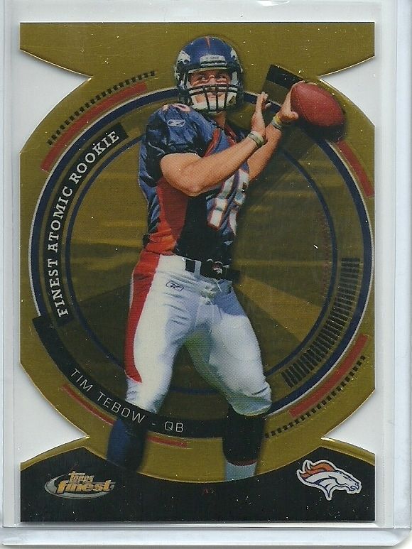 2010 Topps Finest Tim Tebow Atomic Gold Refractor