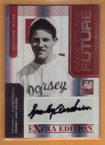 2010 Donruss Elite EEE Sparky Anderson Back to the Future Autograph
