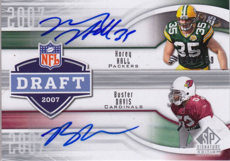 2009 Sp Signature Draft Years 2007 Davis/Hall