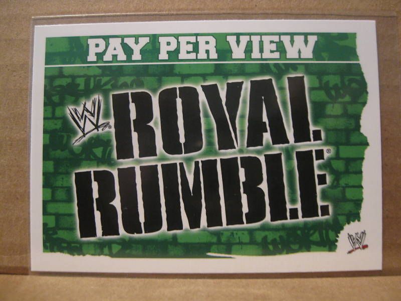 2010 Slam Attax Mayhem Royal Rumble PPV Card
