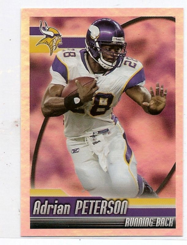 2010 Panini NFL Stickers Adrian Peterson Foil
