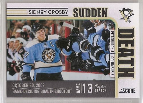 2010/11 Score Sidney Crosby Sudden Death Insert