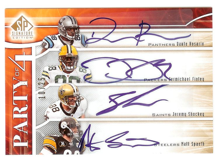 2009 Sp Signature Party of 4 Four Autograph