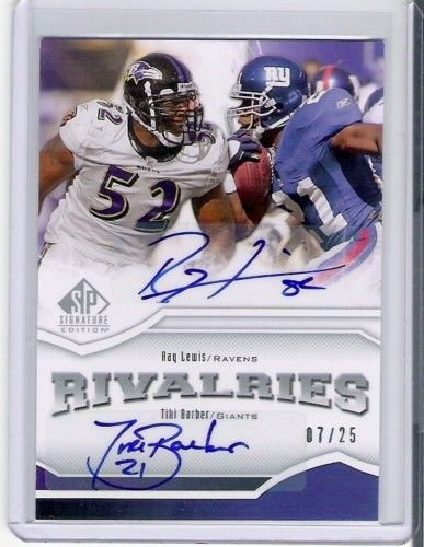 2009 UD Sp Signature Rivalries Ray Lewis/Tiki Barber