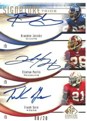 2009 Upper Deck Sp Signature Triple Gore/Jacobs/Portis