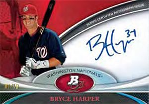 2011 Bowman Platinum Baseball Bryce Harper Autograph