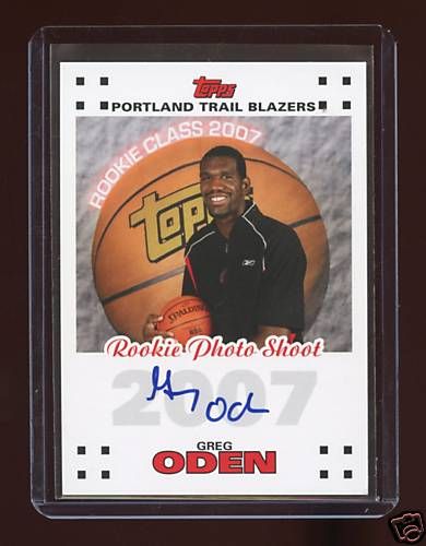 07/08 Gred Oden Rookie Photo Shoot Autograph