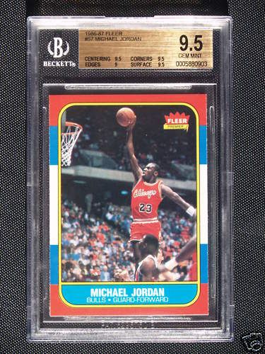 1986/87 Fleer Michael Jordan Rookie RC BGS 9.5