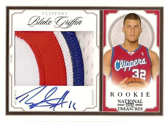 2009/10 Panini National Treasures Blake Griffin Patch Autograph Rookie Card