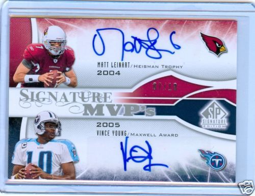 2009 Upper Deck Sp Signature MVP's Dual Young/Leinart