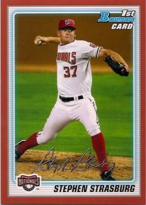 2010 Bowman Stephen Strasburg Red Parallel /1 RC