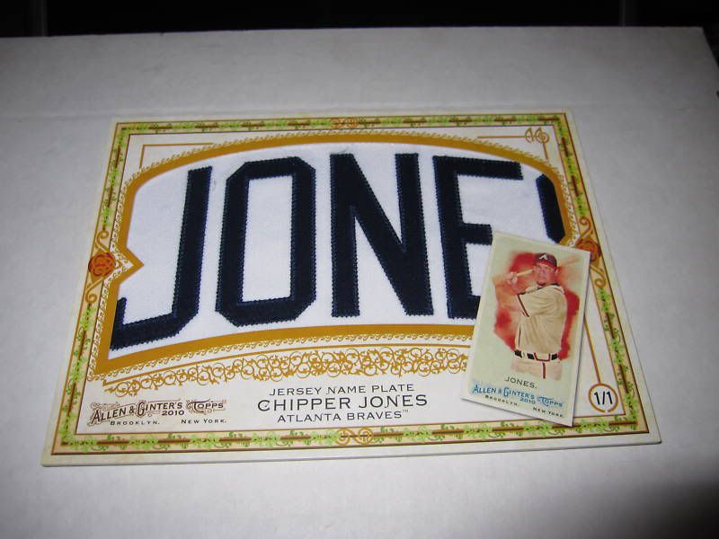 2010 Topps Allen & Ginter Chipper Jones Nameplate Box Loader