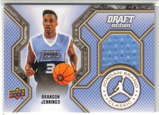 2010/11 UD Draft Edition Brandon Jennings Jordan High School Jersey