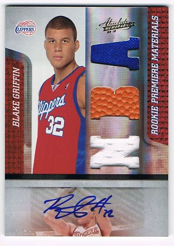 2009/1 Panini Absolute Blake Griffin RPM Auto/Jersey Ball