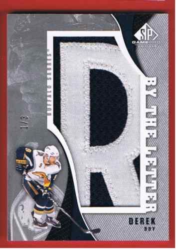 10/11 Sp Game Used By The Letter Derek Roy