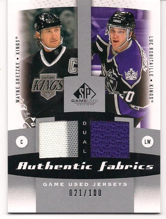 Gretzky-Robitaille 10-11 Sp Game Used Dual Jersey #/100